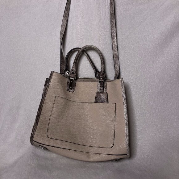 Jennifer Lopez Handbags - Womens Blush Pink Faux Leather Snakeskin Satchel